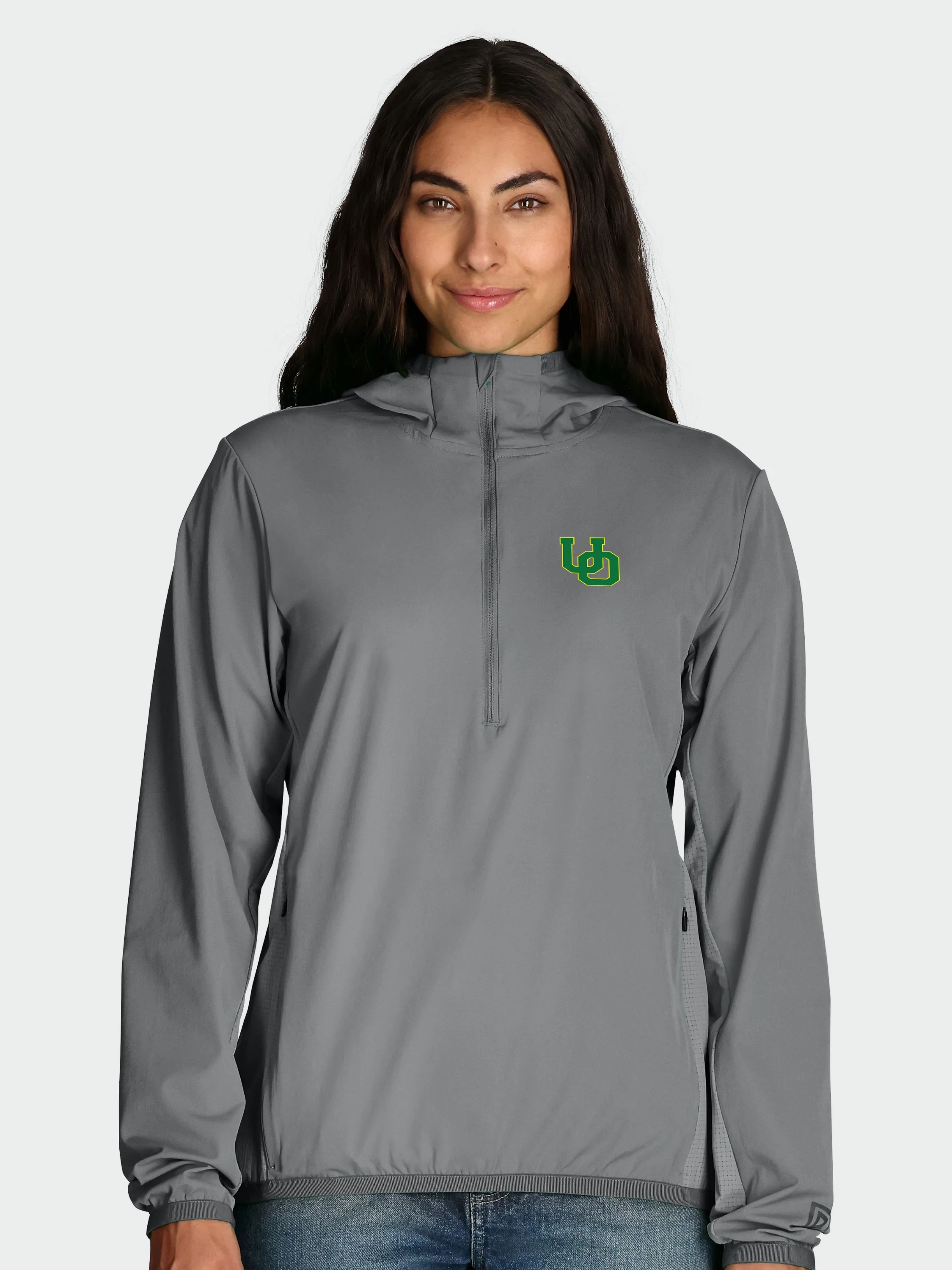 Cool One UPF Pullover / Oregon Ducks / Gray - Image 4