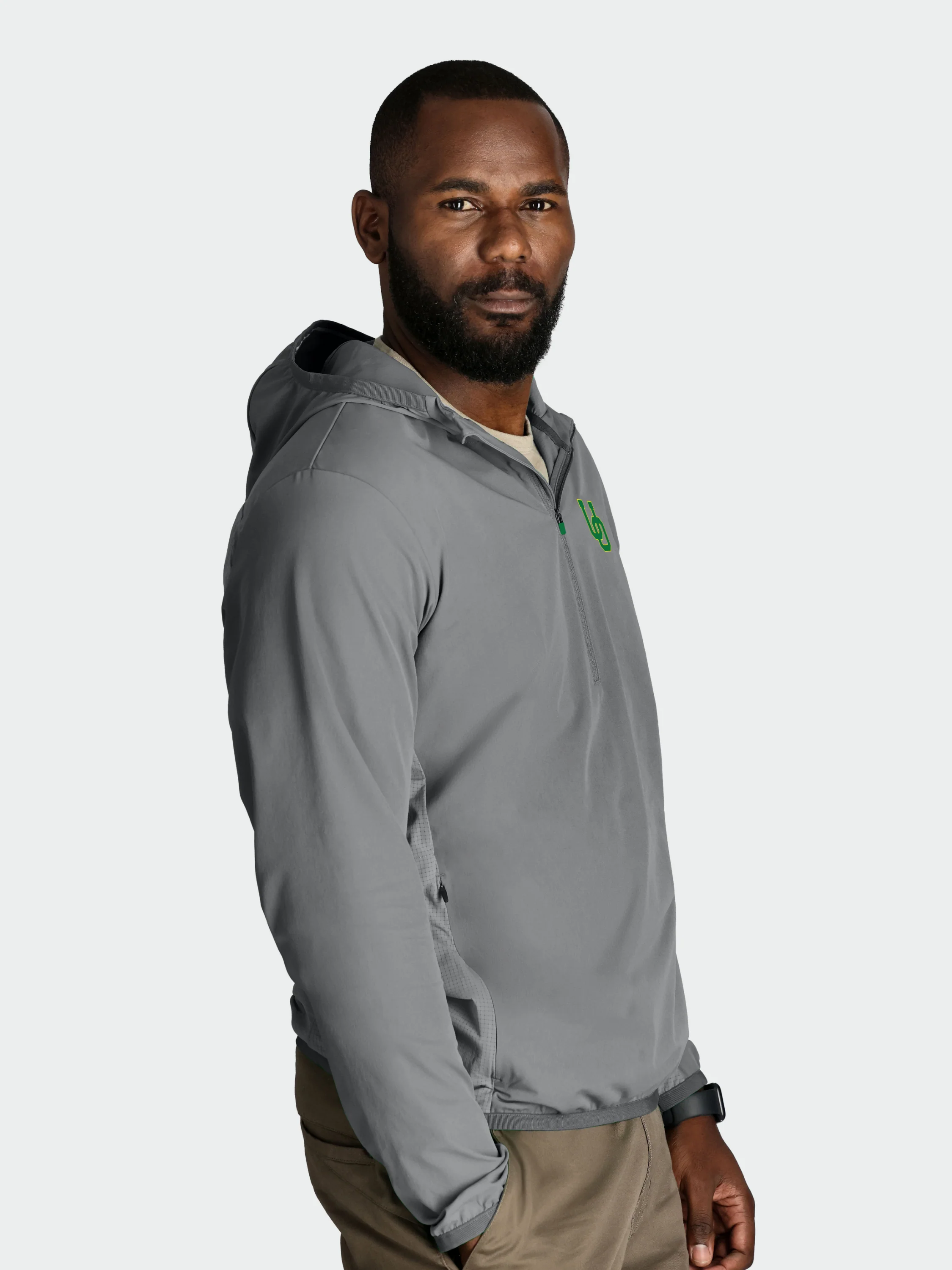 Cool One UPF Pullover / Oregon Ducks / Gray - Image 5